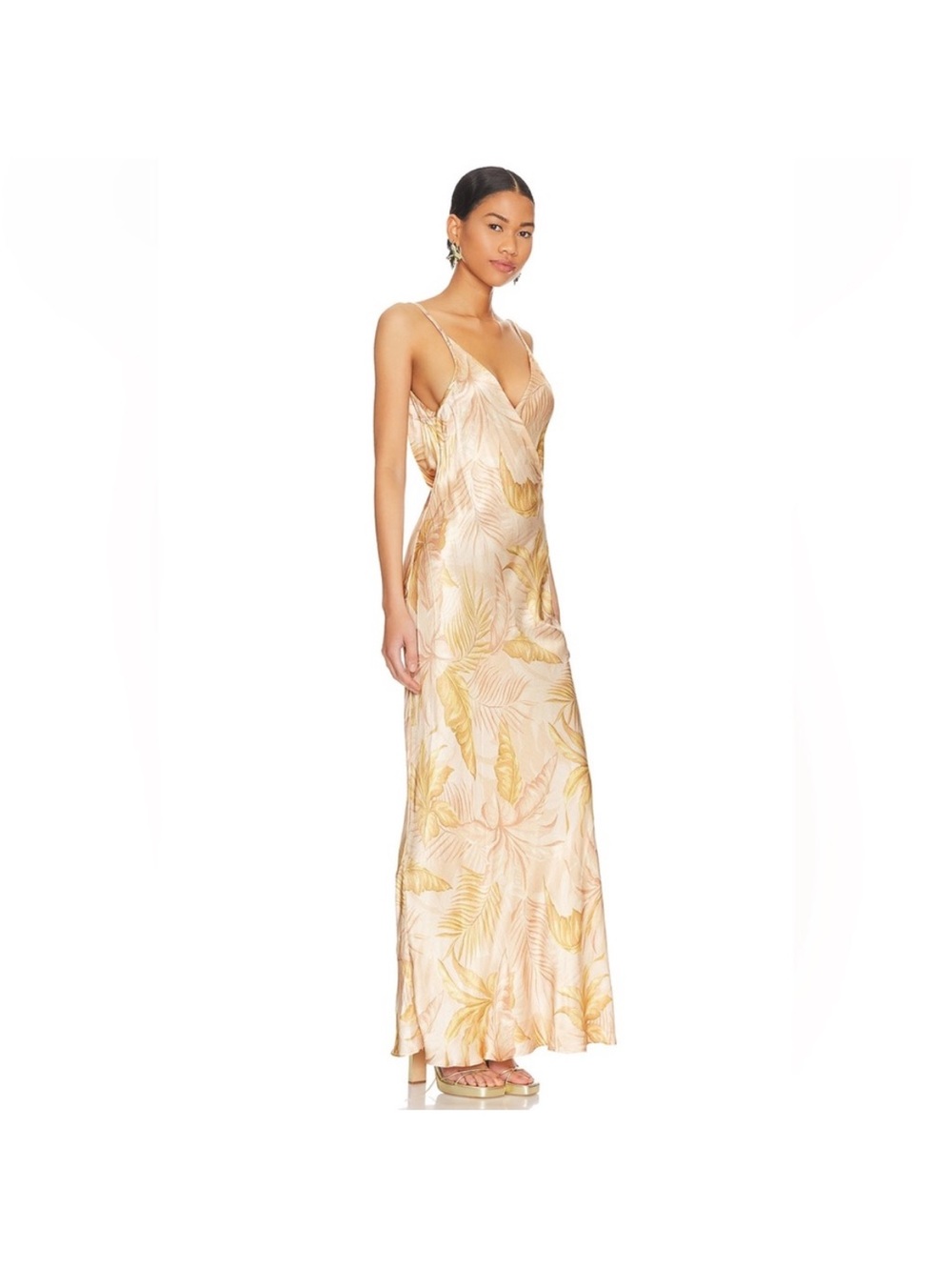 Bec & Bridge Dusty Palms Maxi Slip Dress Size 4